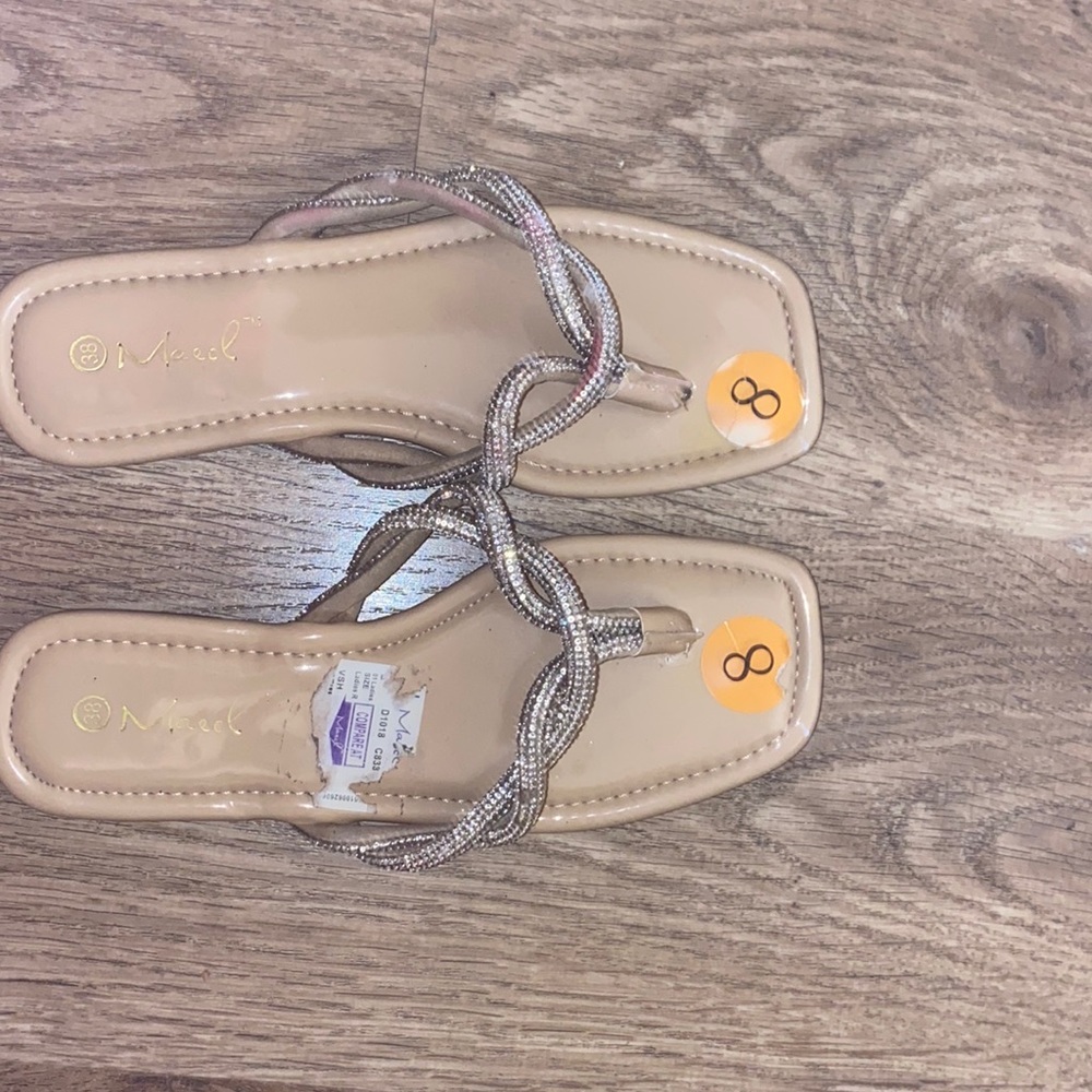 Silver strap sandales